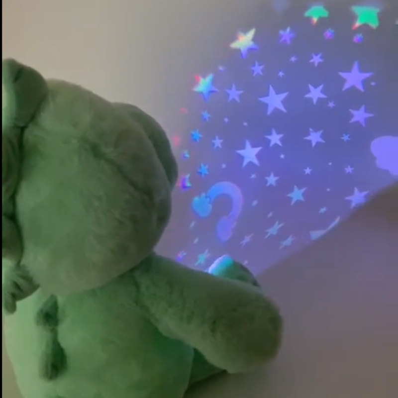 Stuffed Children Toys Dinosaur Soft Baby Plush Toys with Star Projection Lights & Music