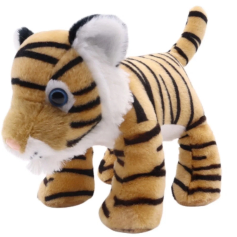 2024 Customized plush brown standing tiger jungle animal super soft toy