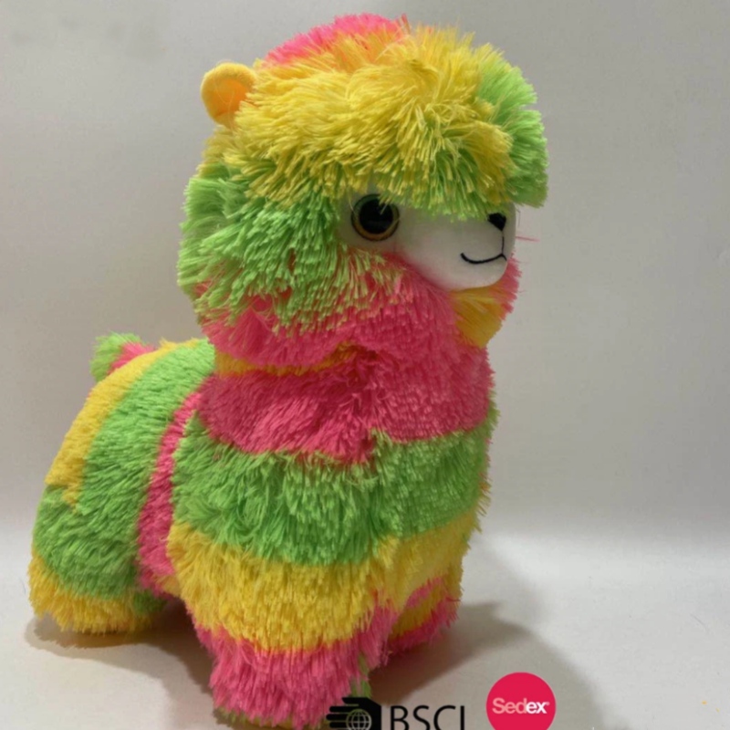 Hot Selling Item New Animal Colorful Alpaca Plush Toy