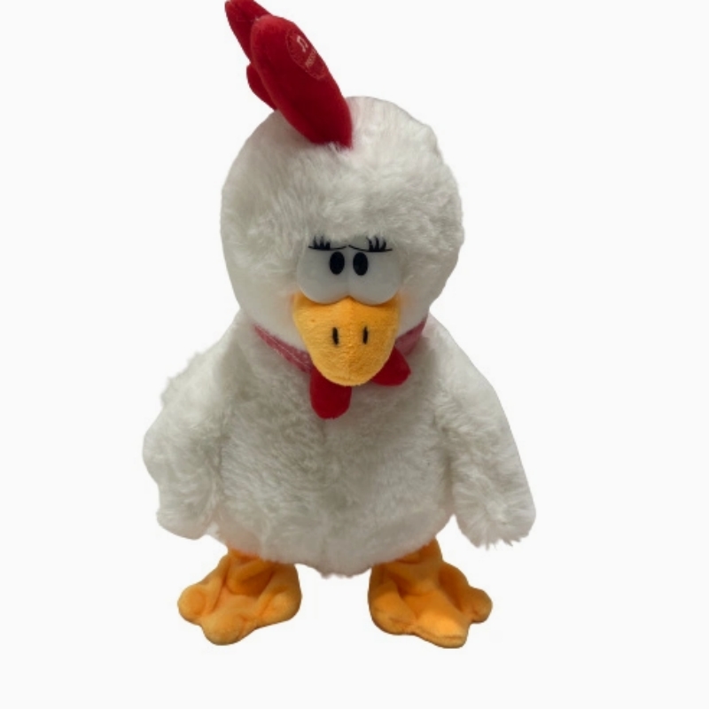 New Singing & Dancing White Hen Plush Toy