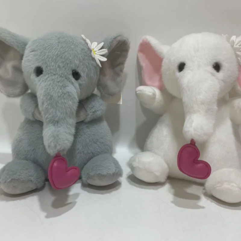 2 Clrs Wholesale Soft Touch Plush Toy Aniamted Elephant