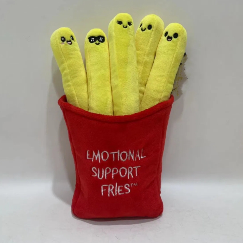 New High Quality Food-Shaped Emoji Cute Fries Plush Toy