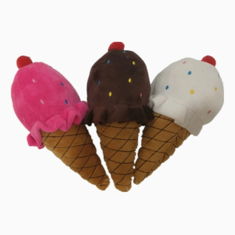 Cute Pet Toy 3 Clrs Plush Ice Creams