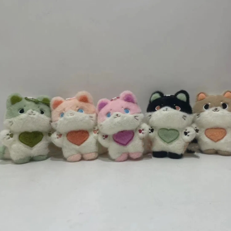 6 Clrs Stuffed Animals Keychain Gifts for Kids