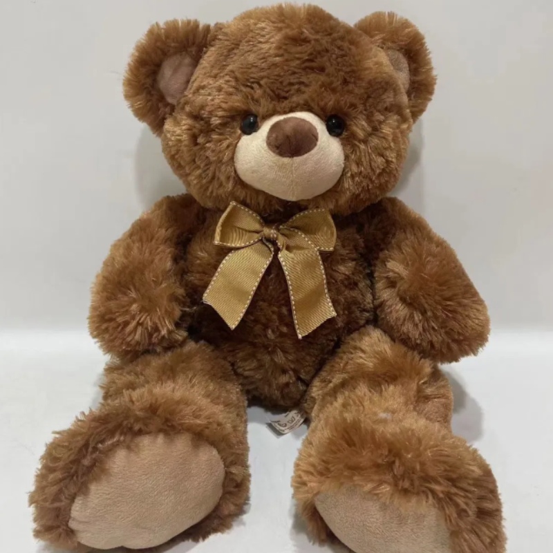 Brown Plush Teddy Bear with Bowtie plush toys