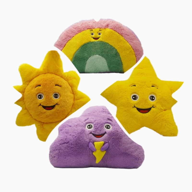 Cute Soft Sun Moon Stars Clouds Rainbow Cushion Plush Toys