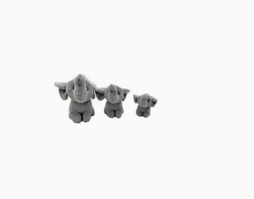 Plush Grey Elephant Soft Stuffed Toy