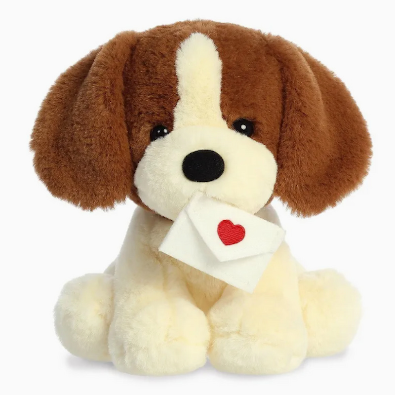 Sweet Dog and Love Letter Valentine Plush Toy