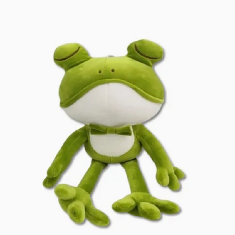 New Design Green Frog Stuffed Animal Fluffy Plush Toy